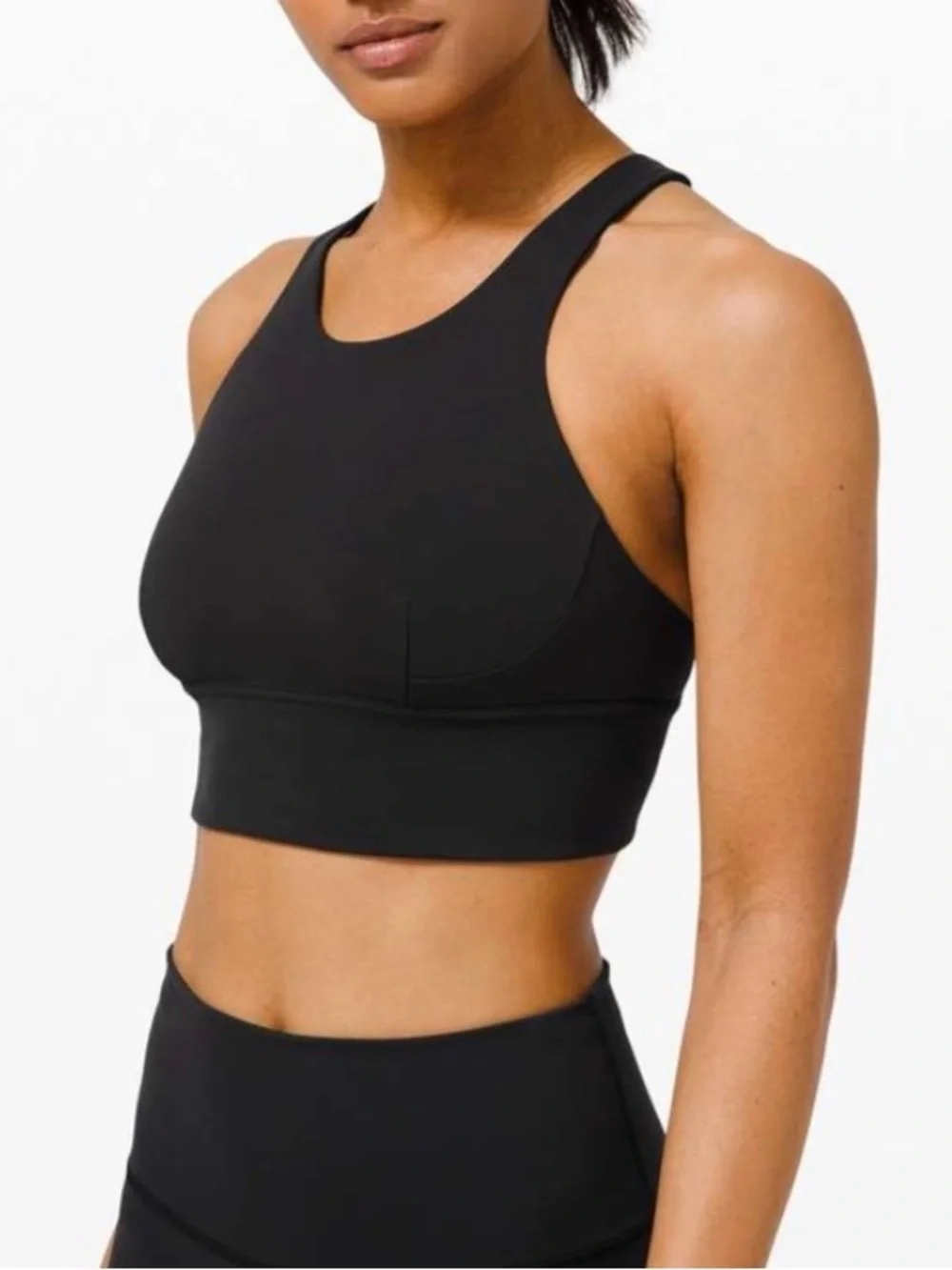Lululemon Black Wunder Train Long-Line Bra *Medium Support